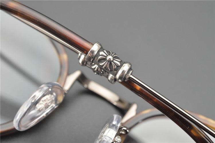JUCIFER Chrome Hearts - Inspired Vintage Round Glasses – Japanese Gothic Eyewear with Premium Titanium Frame - HP eyeglasses