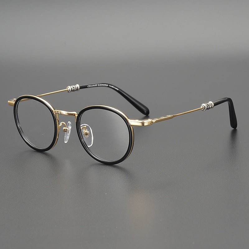 JUCIFER Chrome Hearts - Inspired Vintage Round Glasses – Japanese Gothic Eyewear with Premium Titanium Frame - HP eyeglasses