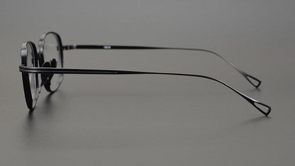 KameManNen Style 114 Pure Titanium Rectangular Eyeglass Frame | Lightweight Full Rim Glasses for High Prescription & Daily Wear - HP eyeglasses