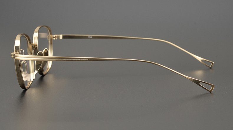 KameManNen Style 114 Pure Titanium Rectangular Eyeglass Frame | Lightweight Full Rim Glasses for High Prescription & Daily Wear - HP eyeglasses