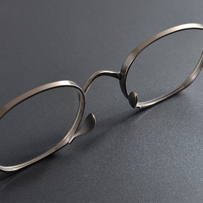 KameManNen Style 114 Pure Titanium Rectangular Eyeglass Frame | Lightweight Full Rim Glasses for High Prescription & Daily Wear - HP eyeglasses