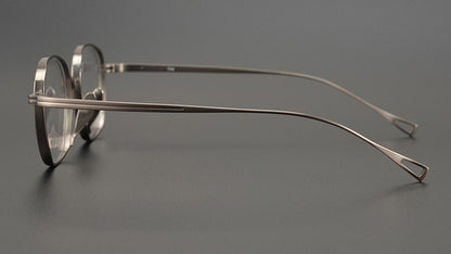 KameManNen Style 114 Pure Titanium Rectangular Eyeglass Frame | Lightweight Full Rim Glasses for High Prescription & Daily Wear - HP eyeglasses