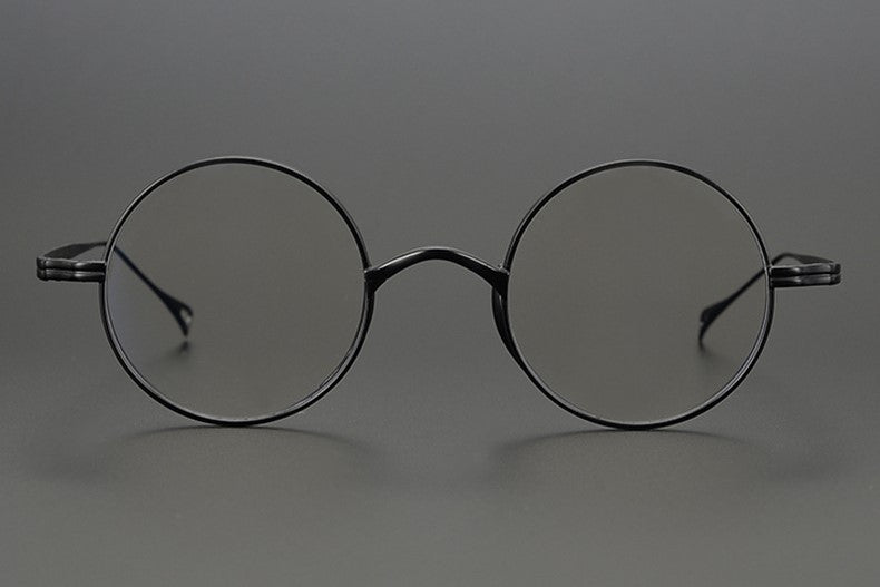 KameManNen Style 99 Round Titanium Eyeglasses Frame | Japanese Retro Small Round Glasses | Lightweight Pure Titanium Optical Frame for High Prescription & Blue Light Lenses - HP eyeglasses