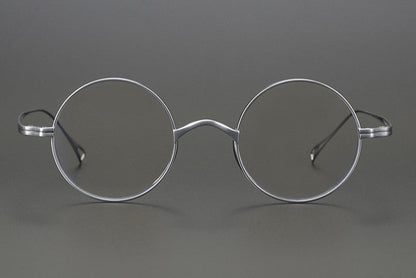 KameManNen Style 99 Round Titanium Eyeglasses Frame | Japanese Retro Small Round Glasses | Lightweight Pure Titanium Optical Frame for High Prescription & Blue Light Lenses - HP eyeglasses