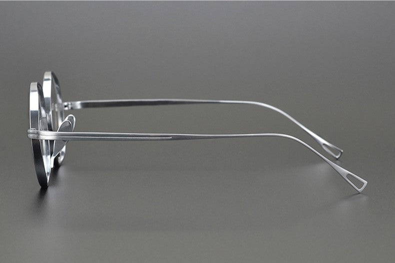 KameManNen Style 99 Round Titanium Eyeglasses Frame | Japanese Retro Small Round Glasses | Lightweight Pure Titanium Optical Frame for High Prescription & Blue Light Lenses - HP eyeglasses