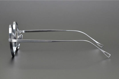 KameManNen Style 99 Round Titanium Eyeglasses Frame | Japanese Retro Small Round Glasses | Lightweight Pure Titanium Optical Frame for High Prescription & Blue Light Lenses - HP eyeglasses
