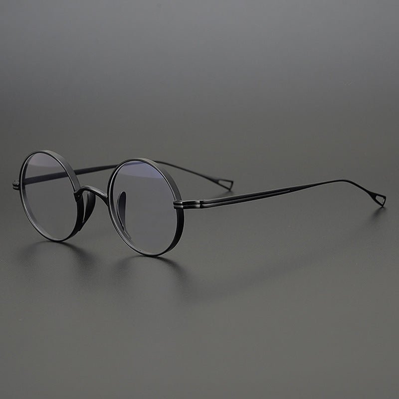 KameManNen Style 99 Round Titanium Eyeglasses Frame | Japanese Retro Small Round Glasses | Lightweight Pure Titanium Optical Frame for High Prescription & Blue Light Lenses - HP eyeglasses