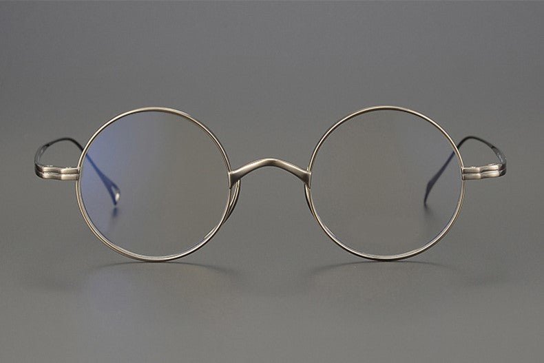 KameManNen Style 99 Round Titanium Eyeglasses Frame | Japanese Retro Small Round Glasses | Lightweight Pure Titanium Optical Frame for High Prescription & Blue Light Lenses - HP eyeglasses