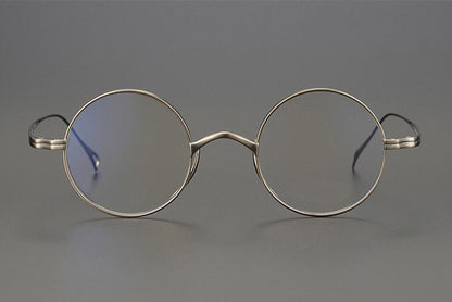 KameManNen Style 99 Round Titanium Eyeglasses Frame | Japanese Retro Small Round Glasses | Lightweight Pure Titanium Optical Frame for High Prescription & Blue Light Lenses - HP eyeglasses