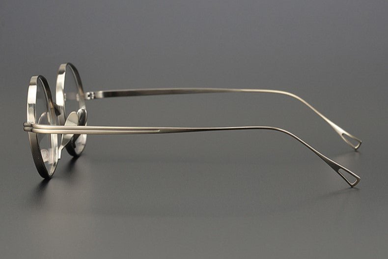 KameManNen Style 99 Round Titanium Eyeglasses Frame | Japanese Retro Small Round Glasses | Lightweight Pure Titanium Optical Frame for High Prescription & Blue Light Lenses - HP eyeglasses