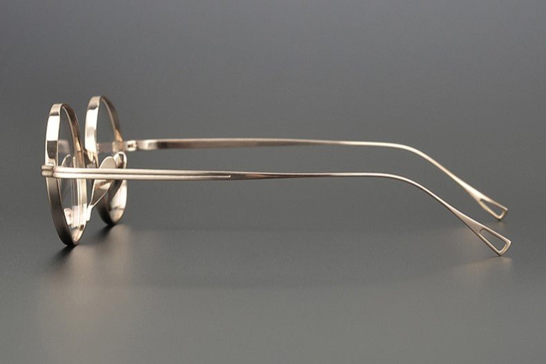 KameManNen Style 99 Round Titanium Eyeglasses Frame | Japanese Retro Small Round Glasses | Lightweight Pure Titanium Optical Frame for High Prescription & Blue Light Lenses - HP eyeglasses