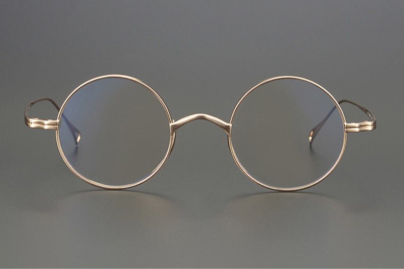 KameManNen Style 99 Round Titanium Eyeglasses Frame | Japanese Retro Small Round Glasses | Lightweight Pure Titanium Optical Frame for High Prescription & Blue Light Lenses - HP eyeglasses