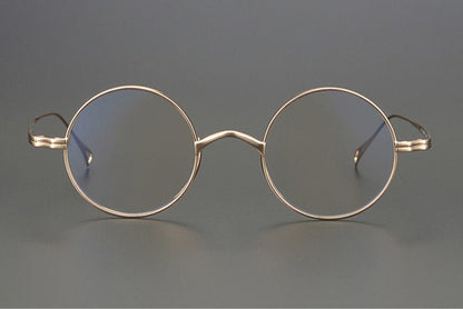 KameManNen Style 99 Round Titanium Eyeglasses Frame | Japanese Retro Small Round Glasses | Lightweight Pure Titanium Optical Frame for High Prescription & Blue Light Lenses - HP eyeglasses