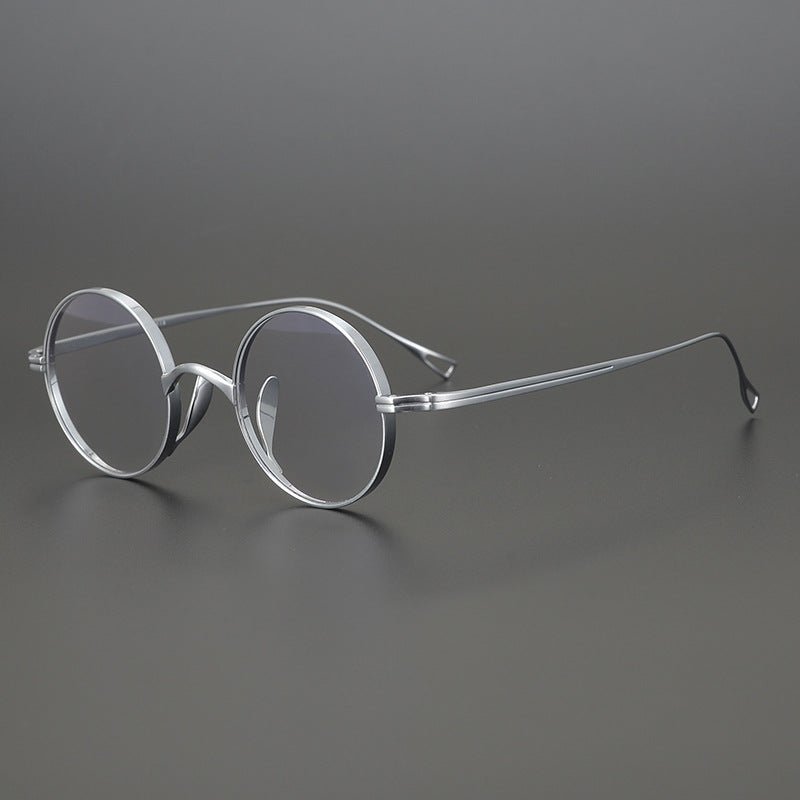 KameManNen Style 99 Round Titanium Eyeglasses Frame | Japanese Retro Small Round Glasses | Lightweight Pure Titanium Optical Frame for High Prescription & Blue Light Lenses - HP eyeglasses