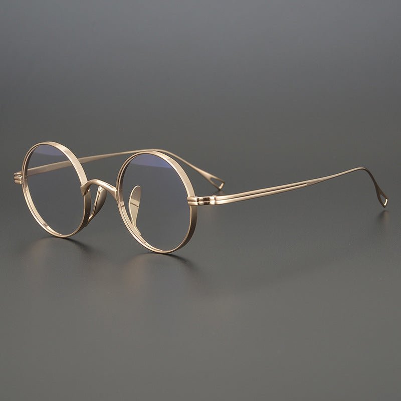 KameManNen Style 99 Round Titanium Eyeglasses Frame | Japanese Retro Small Round Glasses | Lightweight Pure Titanium Optical Frame for High Prescription & Blue Light Lenses - HP eyeglasses
