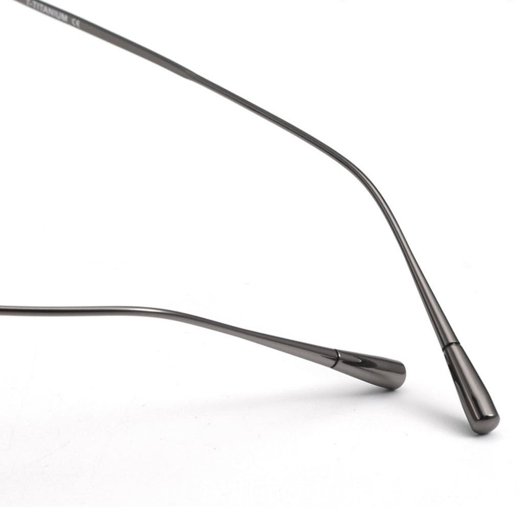 KameManNen Style KMN - 1112 Browline Titanium Eyeglasses | Japanese Minimalist Pure Titanium Frame with Acetate Rim | Lightweight Square Full - Rim Glasses for High Prescription - HP eyeglasses