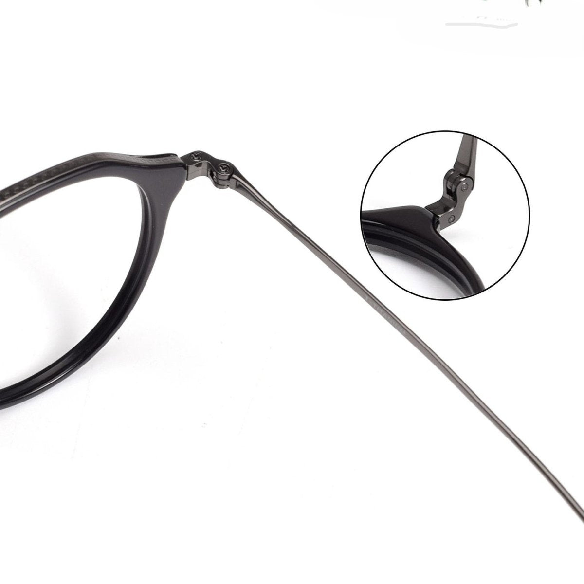 KameManNen Style KMN1113 Pure Titanium Eyeglass Frame | Retro Tortoiseshell Acetate Polygon Glasses – Lightweight Vintage Full Frame for Men & Women - HP eyeglasses