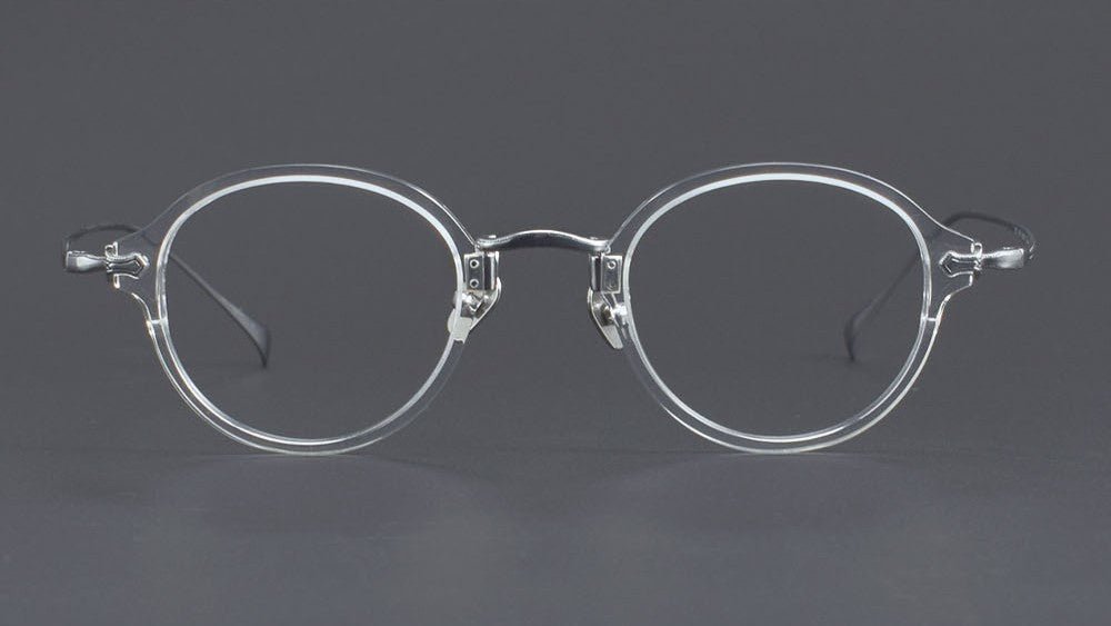 KameManNen Style KMN182 Round Titanium Eyeglasses | Japanese Retro Small Frame Acetate & Pure Titanium Glasses | High Prescription Full Rim Eyewear for Men & Women - HP eyeglasses