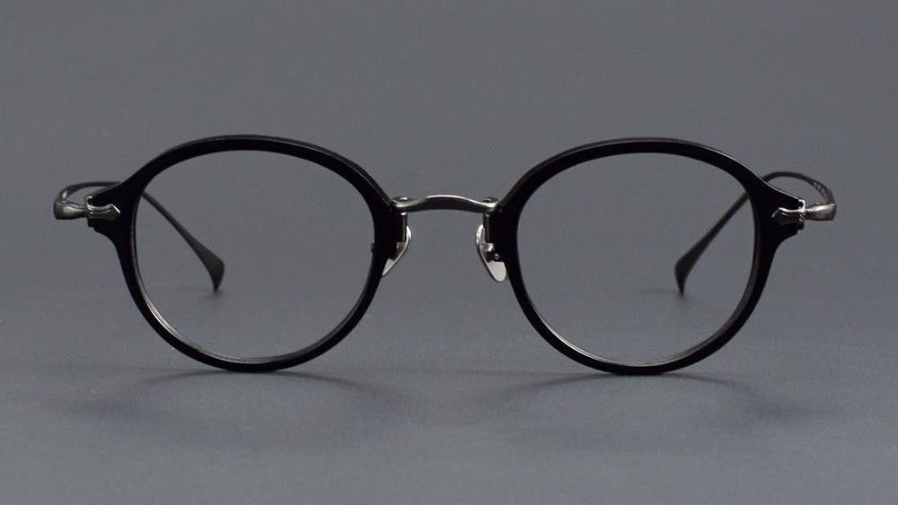 KameManNen Style KMN182 Round Titanium Eyeglasses | Japanese Retro Small Frame Acetate & Pure Titanium Glasses | High Prescription Full Rim Eyewear for Men & Women - HP eyeglasses