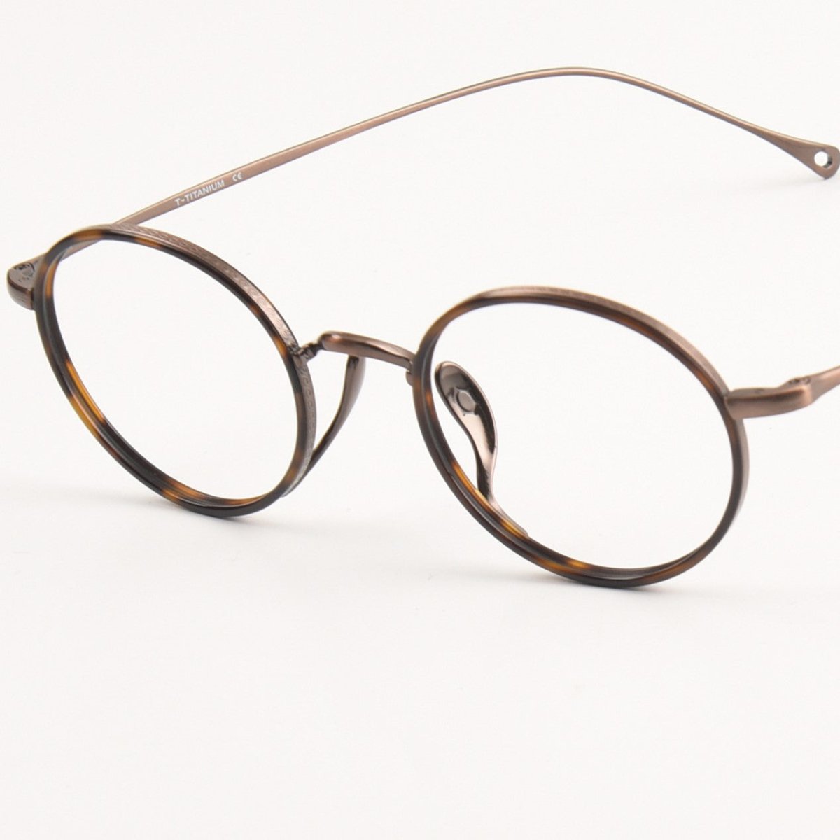 KameManNen Style KMN7307 Round Titanium Eyeglasses | Japanese Retro Small Round Glasses Frame for Men & Women | Lightweight Full Rim Pure Titanium Optical Frame - HP eyeglasses