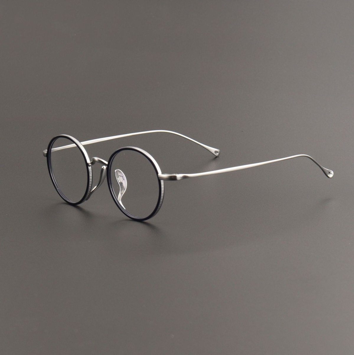 KameManNen Style KMN7307 Round Titanium Eyeglasses | Japanese Retro Small Round Glasses Frame for Men & Women | Lightweight Full Rim Pure Titanium Optical Frame - HP eyeglasses