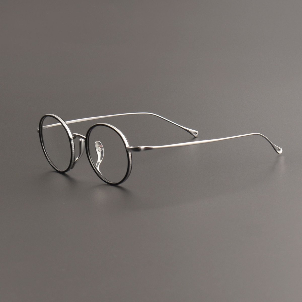 KameManNen Style KMN7307 Round Titanium Eyeglasses | Japanese Retro Small Round Glasses Frame for Men & Women | Lightweight Full Rim Pure Titanium Optical Frame - HP eyeglasses