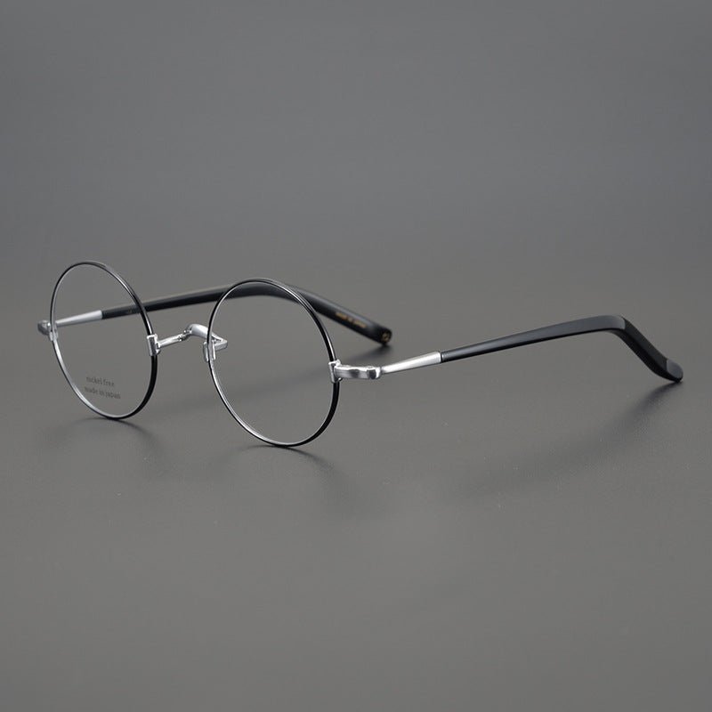 KMN103 Japanese Handmade Round Eyeglasses | Pure Titanium Frame with Integrated Nose Pads - HP eyeglasses