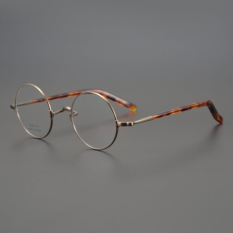 KMN103 Japanese Handmade Round Eyeglasses | Pure Titanium Frame with Integrated Nose Pads - HP eyeglasses