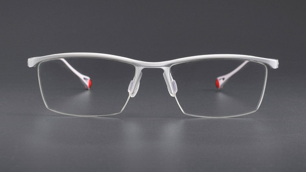 かおさん KO-116 Titanium Semi-Rimless Glasses – Okuyama Style – HP eyeglasses