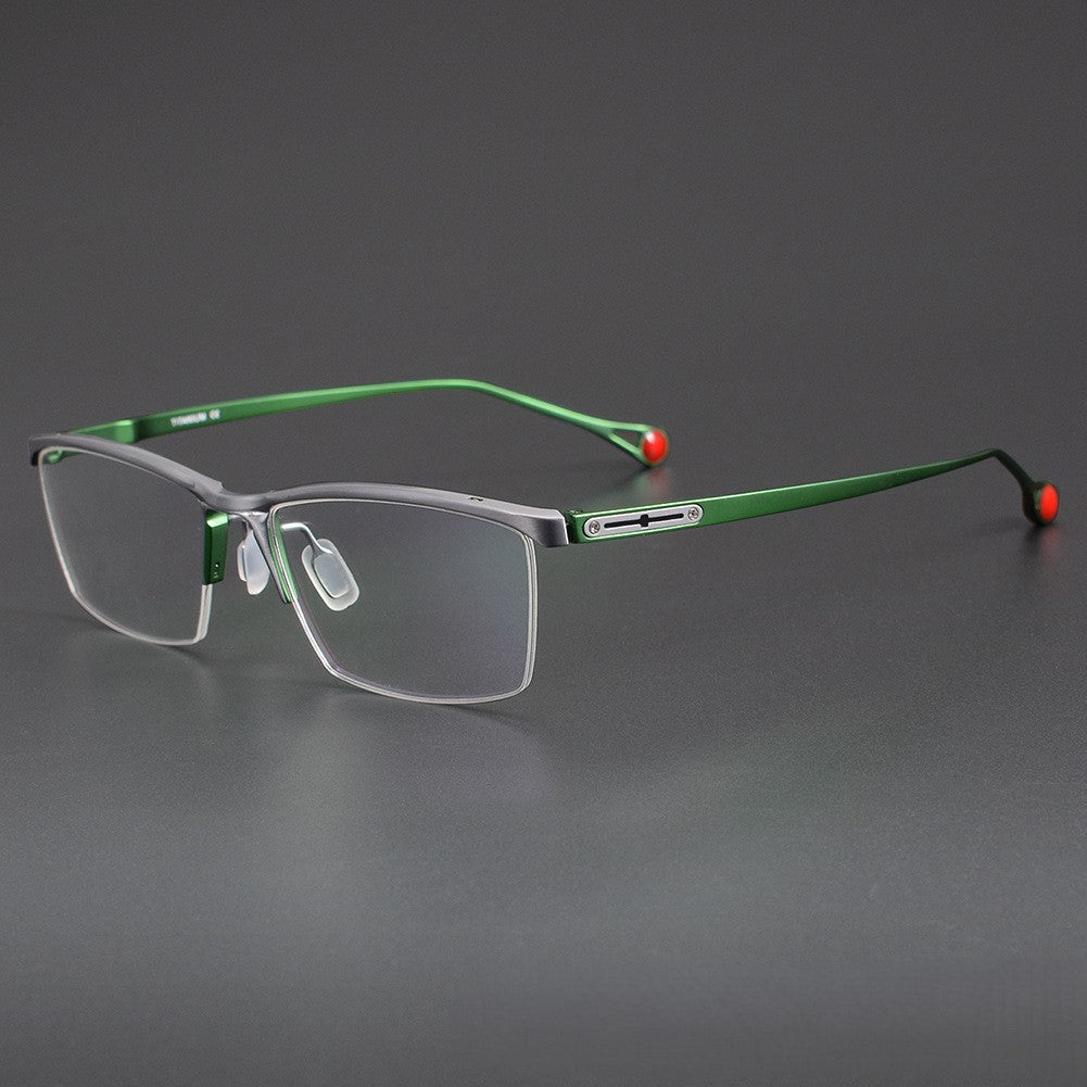 KO - 116 Titanium Semi - Rimless Business Glasses – Okuyama Same Style Lightweight Half Frame Eyewear for Men & Women - HP eyeglasses