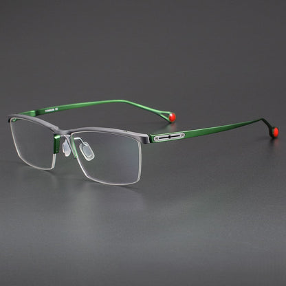 KO - 116 Titanium Semi - Rimless Business Glasses – Okuyama Same Style Lightweight Half Frame Eyewear for Men & Women - HP eyeglasses