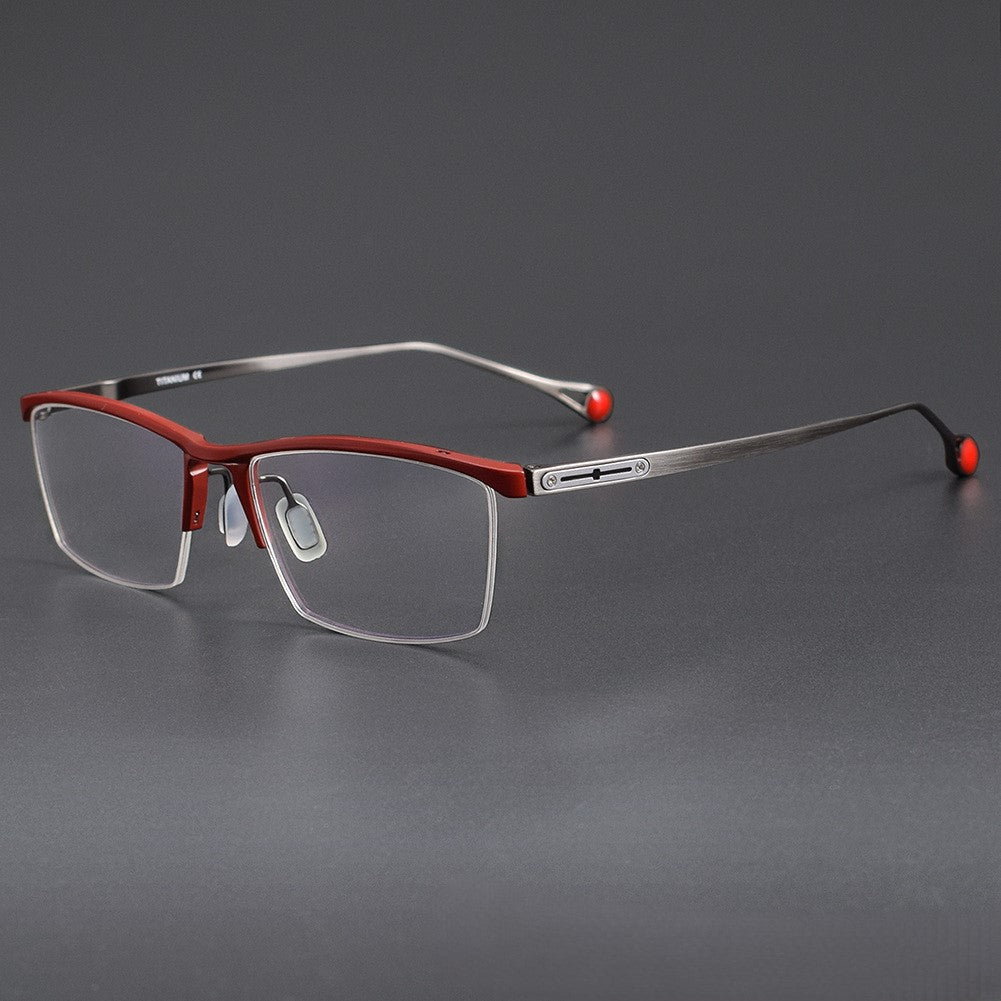 KO - 116 Titanium Semi - Rimless Business Glasses – Okuyama Same Style Lightweight Half Frame Eyewear for Men & Women - HP eyeglasses