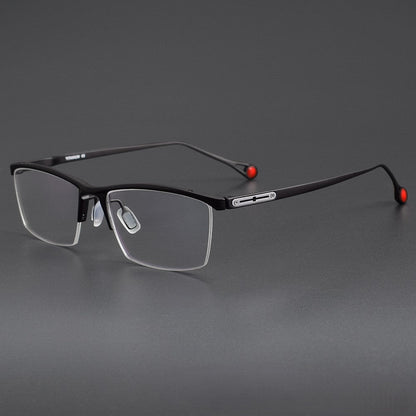 KO - 116 Titanium Semi - Rimless Business Glasses – Okuyama Same Style Lightweight Half Frame Eyewear for Men & Women - HP eyeglasses