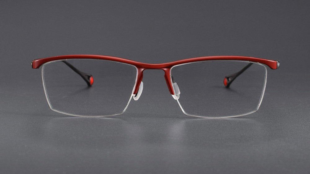 KO-116 Titanium Semi-Rimless Glasses – Okuyama Style – HP eyeglasses