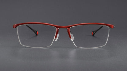 KO - 116 Titanium Semi - Rimless Business Glasses – Okuyama Same Style Lightweight Half Frame Eyewear for Men & Women - HP eyeglasses