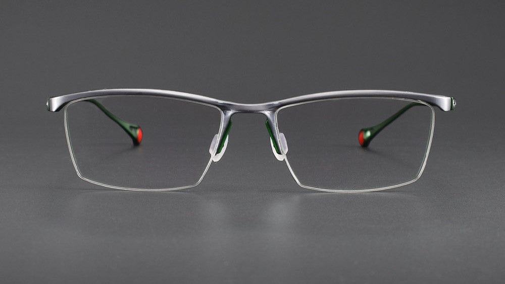 KO - 116 Titanium Semi - Rimless Business Glasses – Okuyama Same Style Lightweight Half Frame Eyewear for Men & Women - HP eyeglasses