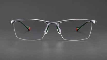 KO - 116 Titanium Semi - Rimless Business Glasses – Okuyama Same Style Lightweight Half Frame Eyewear for Men & Women - HP eyeglasses