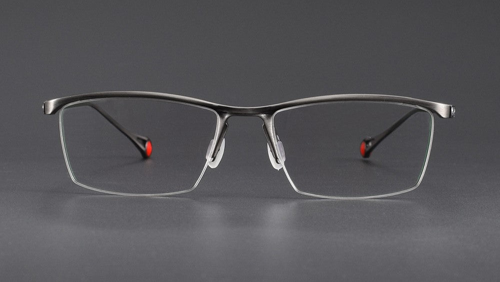 KO - 116 Titanium Semi - Rimless Business Glasses – Okuyama Same Style Lightweight Half Frame Eyewear for Men & Women - HP eyeglasses