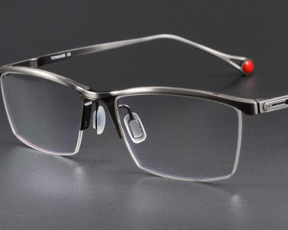 KO - 116 Titanium Semi - Rimless Business Glasses – Okuyama Same Style Lightweight Half Frame Eyewear for Men & Women - HP eyeglasses