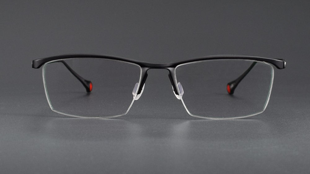 KO - 116 Titanium Semi - Rimless Business Glasses – Okuyama Same Style Lightweight Half Frame Eyewear for Men & Women - HP eyeglasses