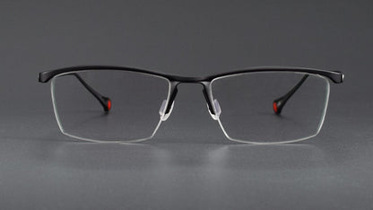 KO - 116 Titanium Semi - Rimless Business Glasses – Okuyama Same Style Lightweight Half Frame Eyewear for Men & Women - HP eyeglasses