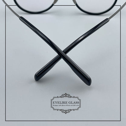 Large Size Pure Titanium Round Glasses Frame Ultra Lightweight Men’s Eyeglasses Wide Fit Japanese Style Optical Frame 0056 - HP eyeglasses