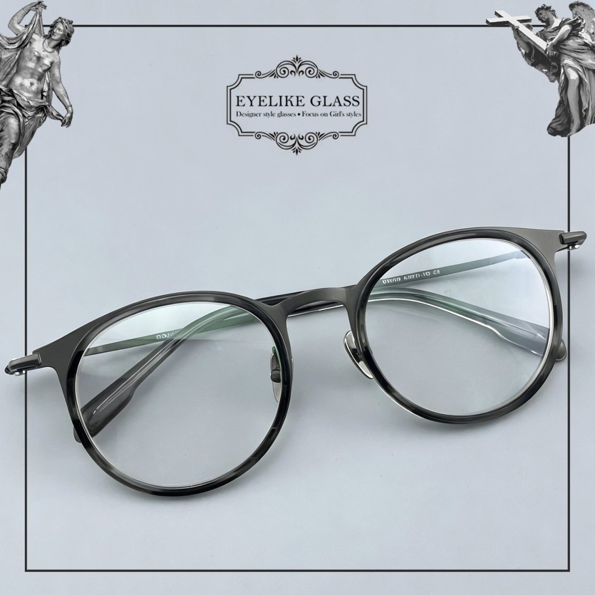 Large Size Pure Titanium Round Glasses Frame Ultra Lightweight Men’s Eyeglasses Wide Fit Japanese Style Optical Frame 0056 - HP eyeglasses
