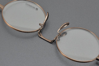 Lightweight Titanium Round Glasses – Retro Purple & Green Full Frame Gothic Style - HP eyeglasses