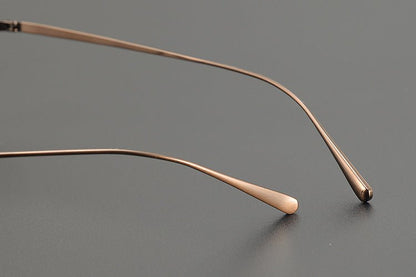 Lightweight Titanium Round Glasses – Retro Purple & Green Full Frame Gothic Style - HP eyeglasses