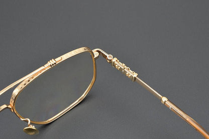 Limited Edition Chrome Hearts Style Aviator Glasses – Oversized Full Frame Double Bridge Eyewear with Vintage Engraved Details CH8077 - HP eyeglasses