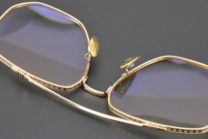 Limited Edition Chrome Hearts Style Aviator Glasses – Oversized Full Frame Double Bridge Eyewear with Vintage Engraved Details CH8077 - HP eyeglasses