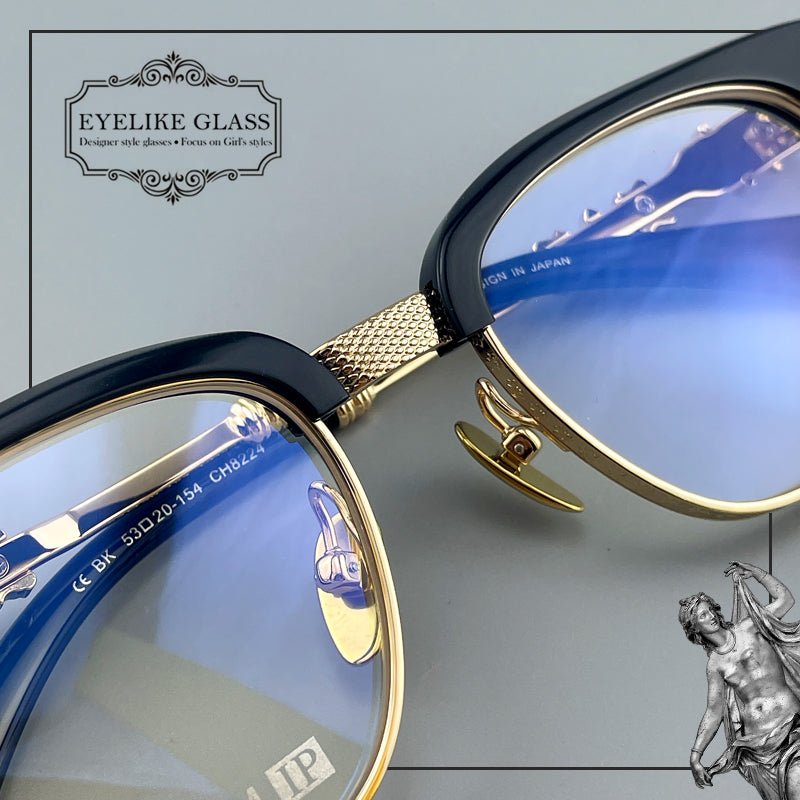 Limited Edition Handcrafted Browline Eyeglass Frame | Gothic Carved Acetate – CH8224 - HP eyeglasses