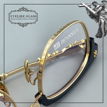 Limited Edition Handcrafted Browline Eyeglass Frame | Gothic Carved Acetate – CH8224 - HP eyeglasses