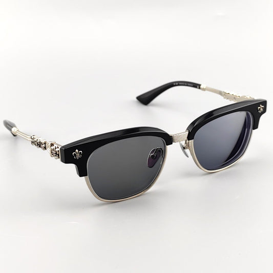 Limited Edition Handcrafted Browline Eyeglass Frame | Gothic Carved Acetate – CH8224 - HP eyeglasses